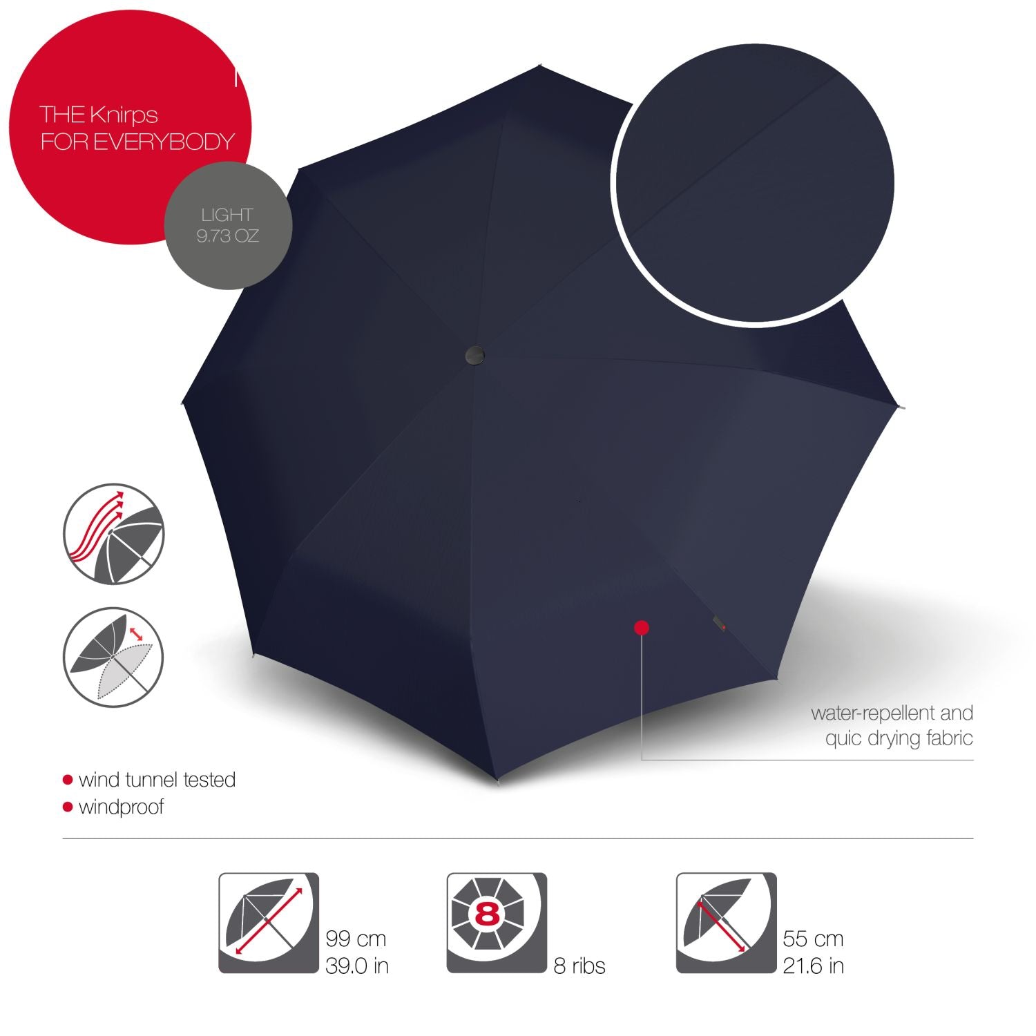 Knirps A.050 Medium Manual Umbrella 2