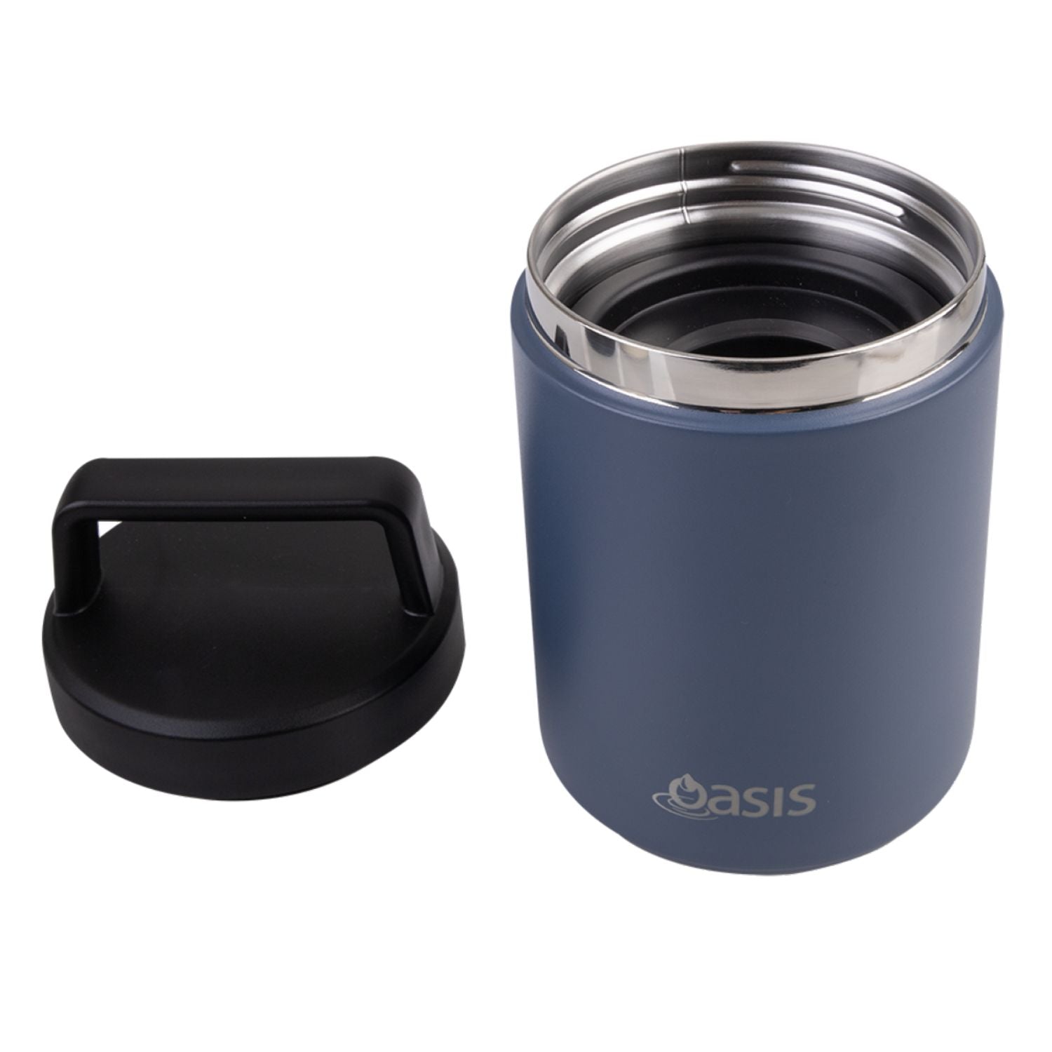 Oasis Stainless Steel Insulated Dual Compartment Food Flask with Handle 480ML