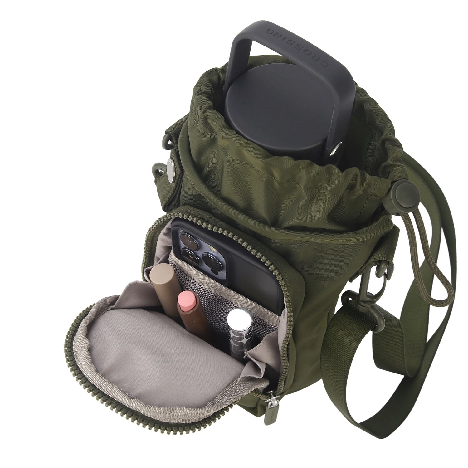 Crossing Water Bottle Crossbody Bag With Front Pocket 2L V2