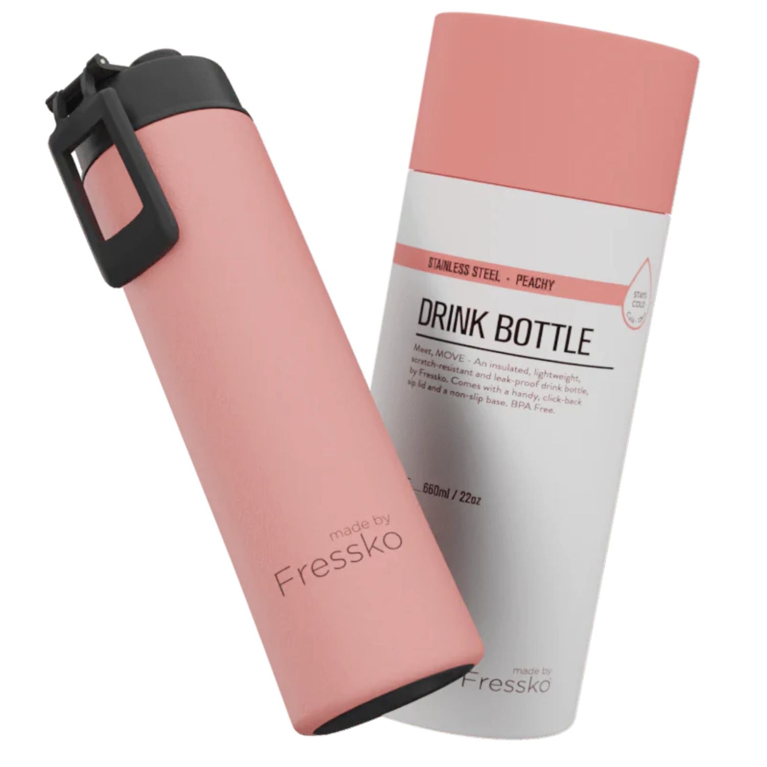 Made By Fressko Move 22oz Insulated Stainless Steel Drink Bottle