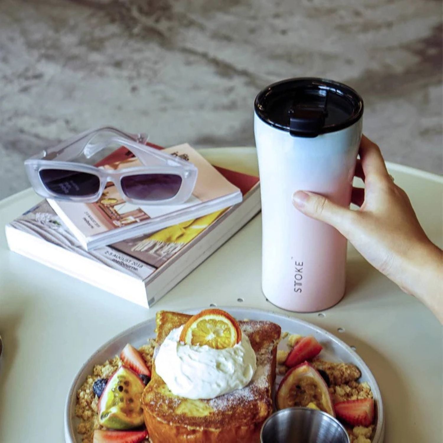 Sttoke Flow Leakproof Ceramic Insulated Cup 12oz (SA)