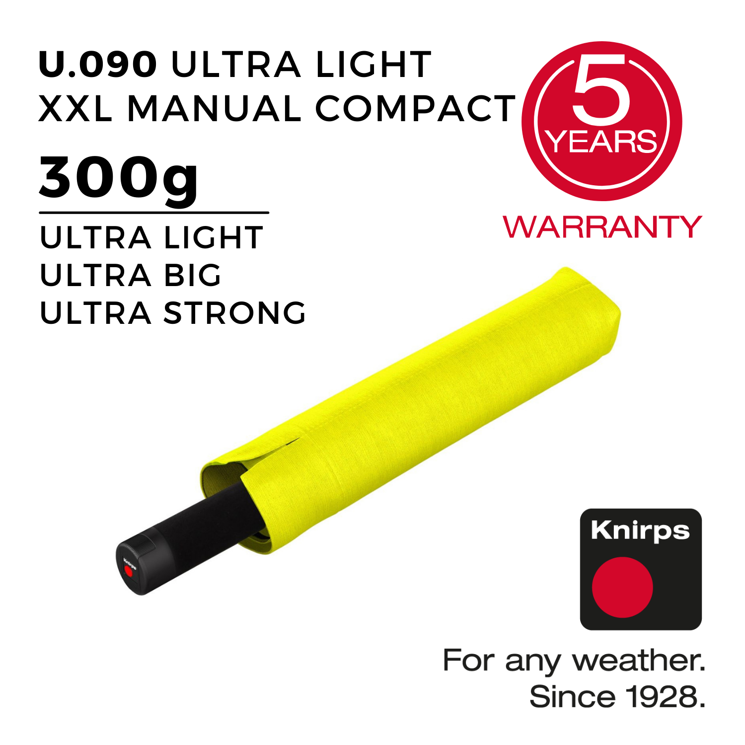 Knirps U.090 Ultralight XXL Manual Compact Umbrella (SA)