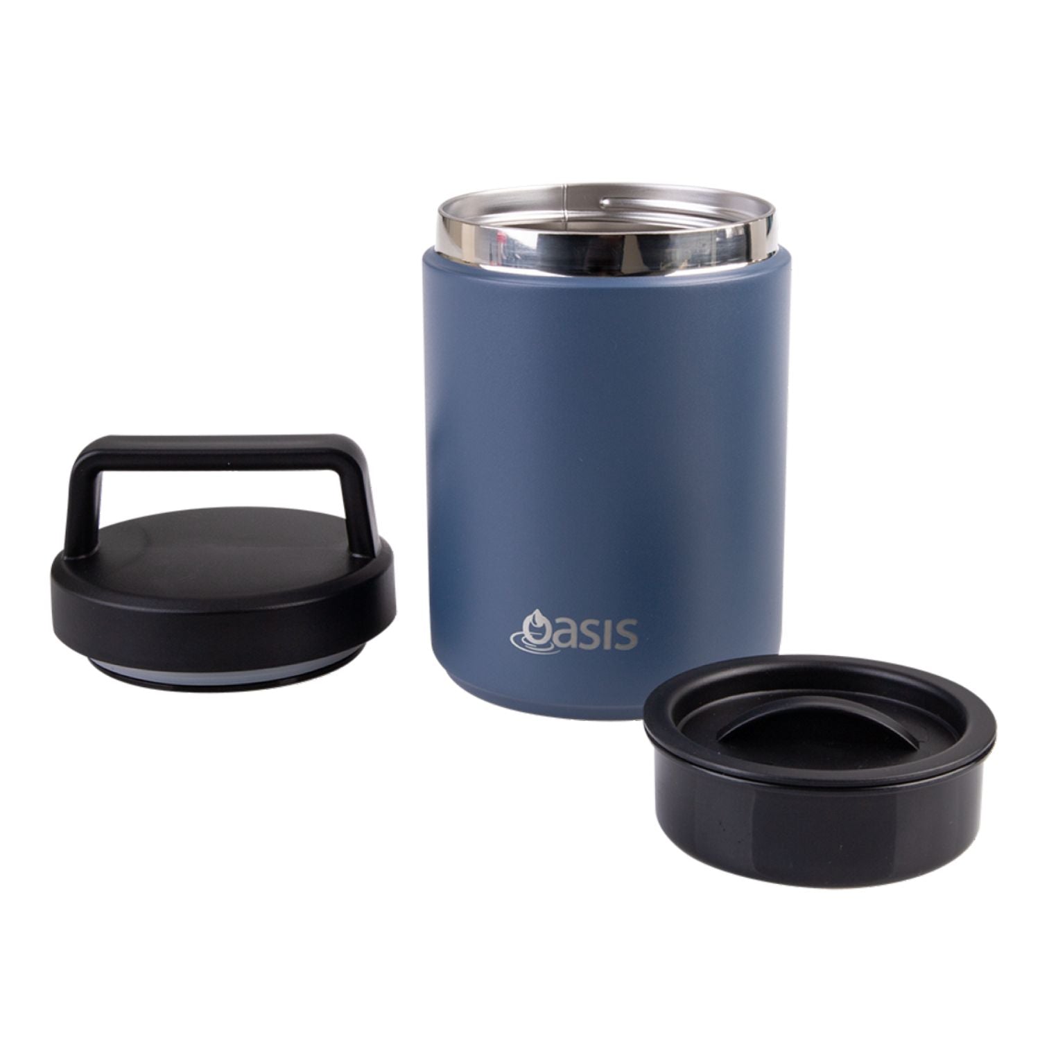 Oasis Stainless Steel Insulated Dual Compartment Food Flask with Handle 480ML