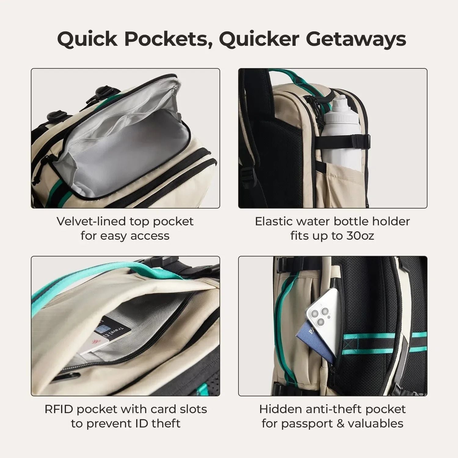 Bagsmart Blast Pro Quick Access Carry On Travel Backpack 40L