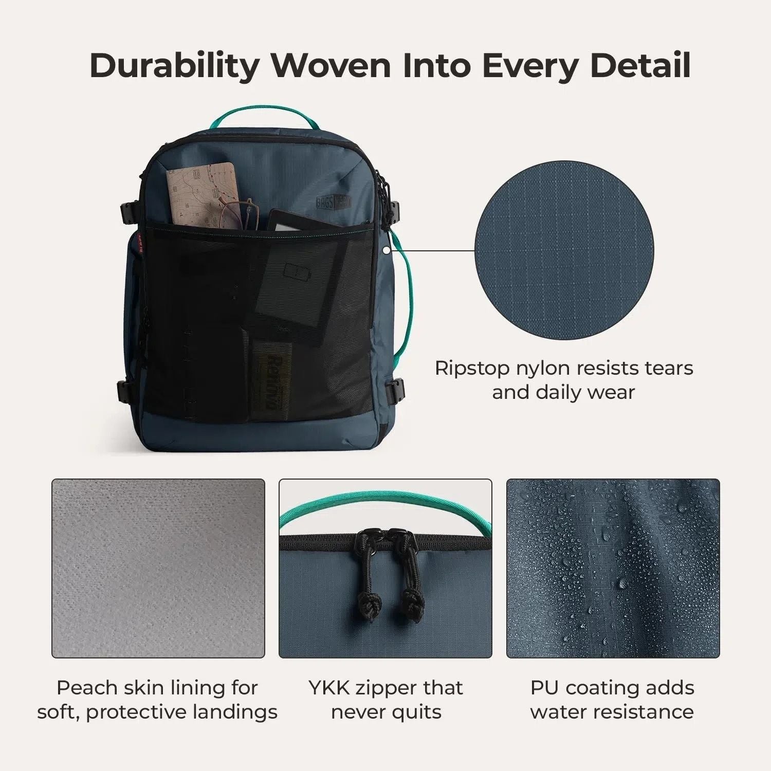 Bagsmart Blast Pro Quick Access Carry On Travel Backpack 40L