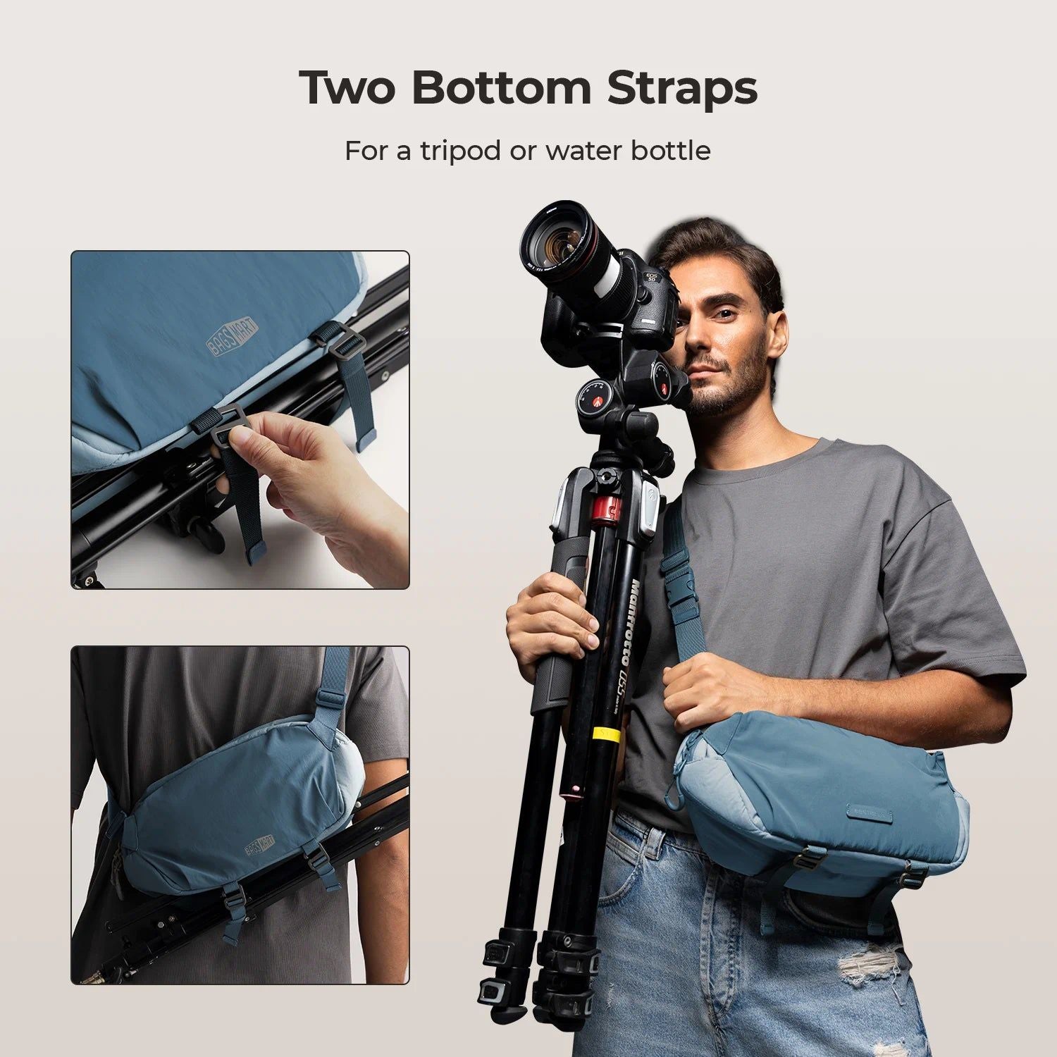 Bagsmart Soar Camera Sling Bag With Tripod Holder 6L