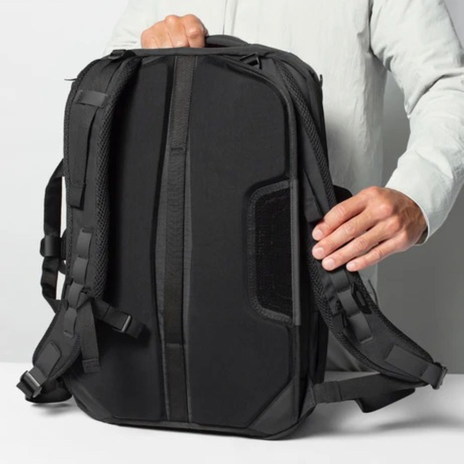 Black Ember Forge Convertible Travel Backpack Embertex Pfas Free 30-40L