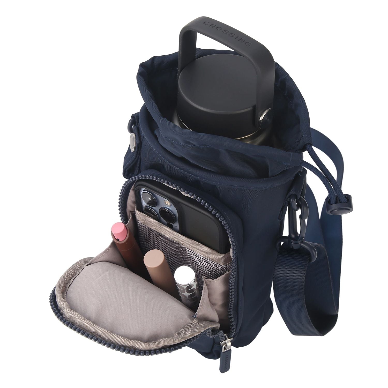 Crossing Water Bottle Crossbody Bag With Front Pocket 2L V2