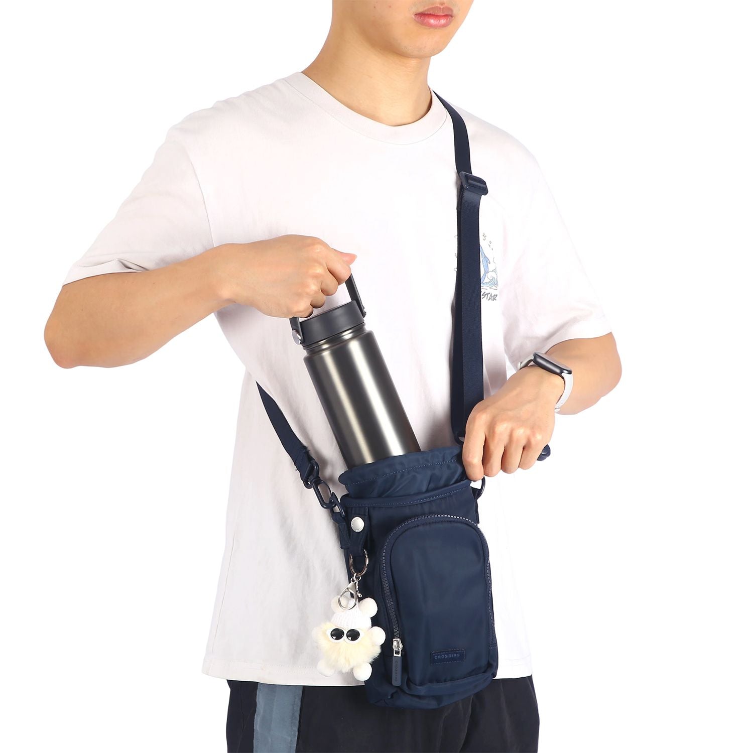 Crossing Water Bottle Crossbody Bag With Front Pocket 2L V2