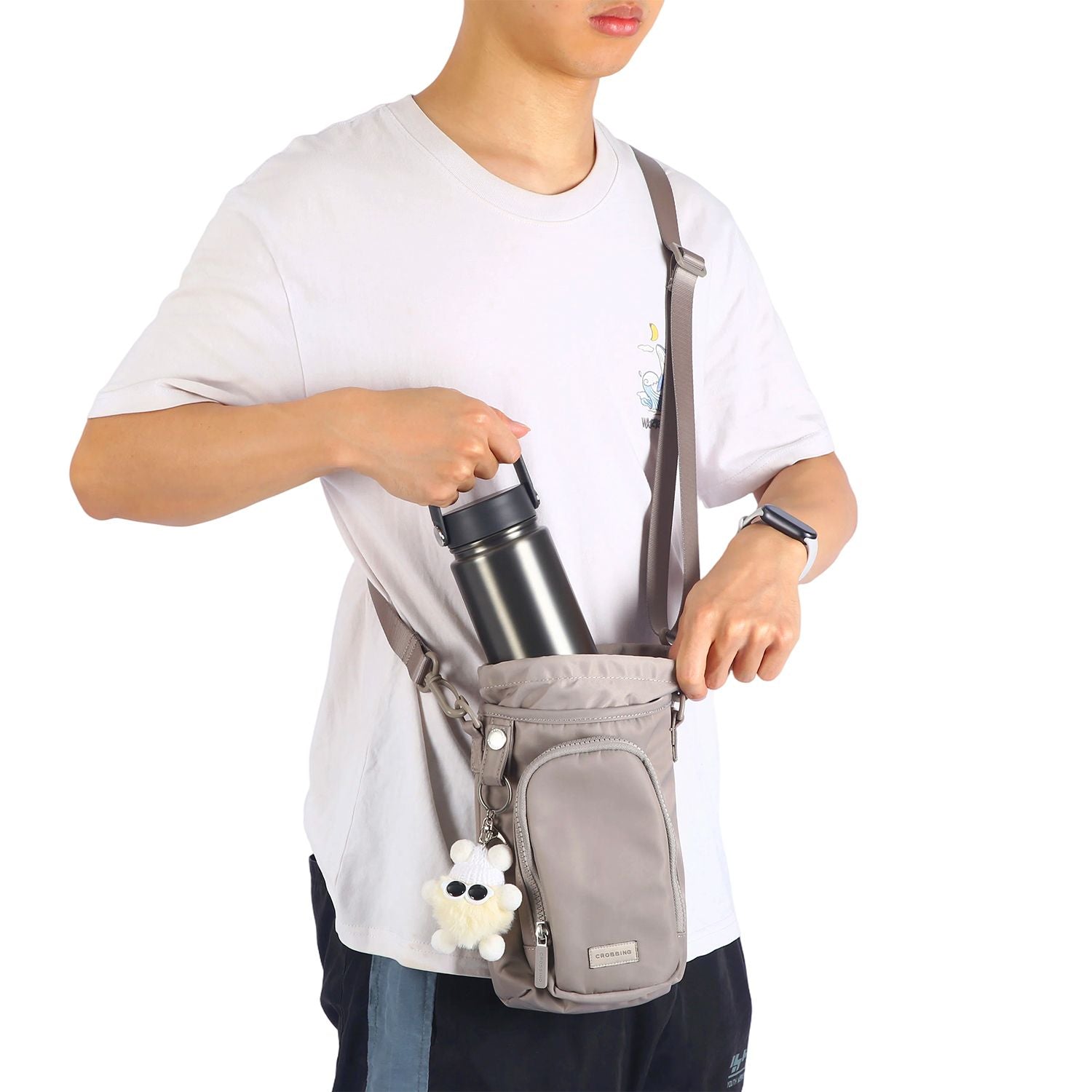 Crossing Water Bottle Crossbody Bag With Front Pocket 2L V2