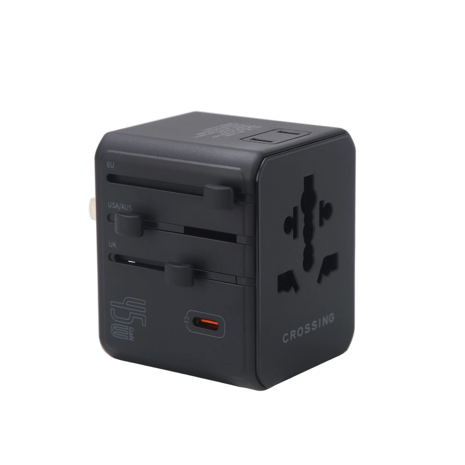 Crossing World Travel Adaptor 45W V2 With 3 USB-C + 2 USB-A