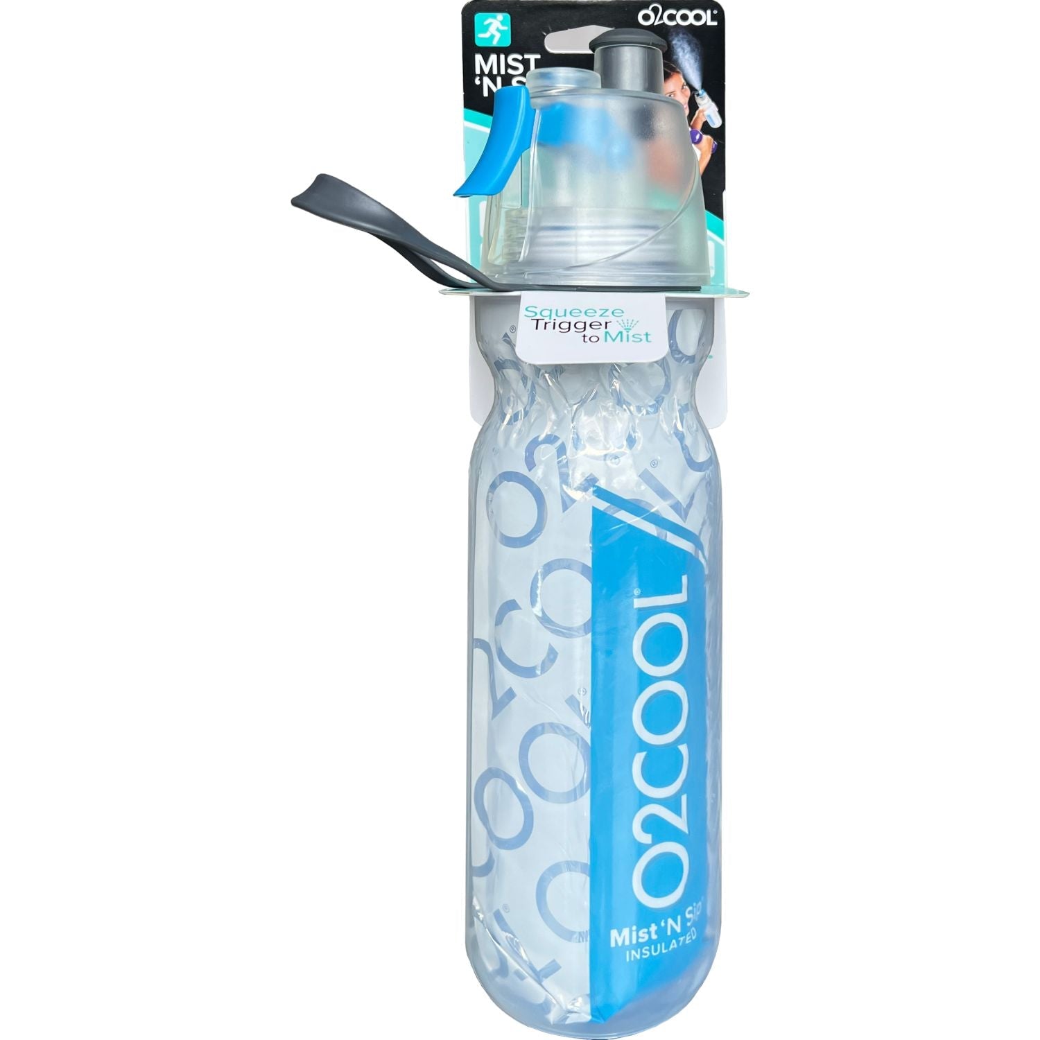 O2COOL Arctic Squeeze Mist 'N Sip Insulated Water Bottle 20oz