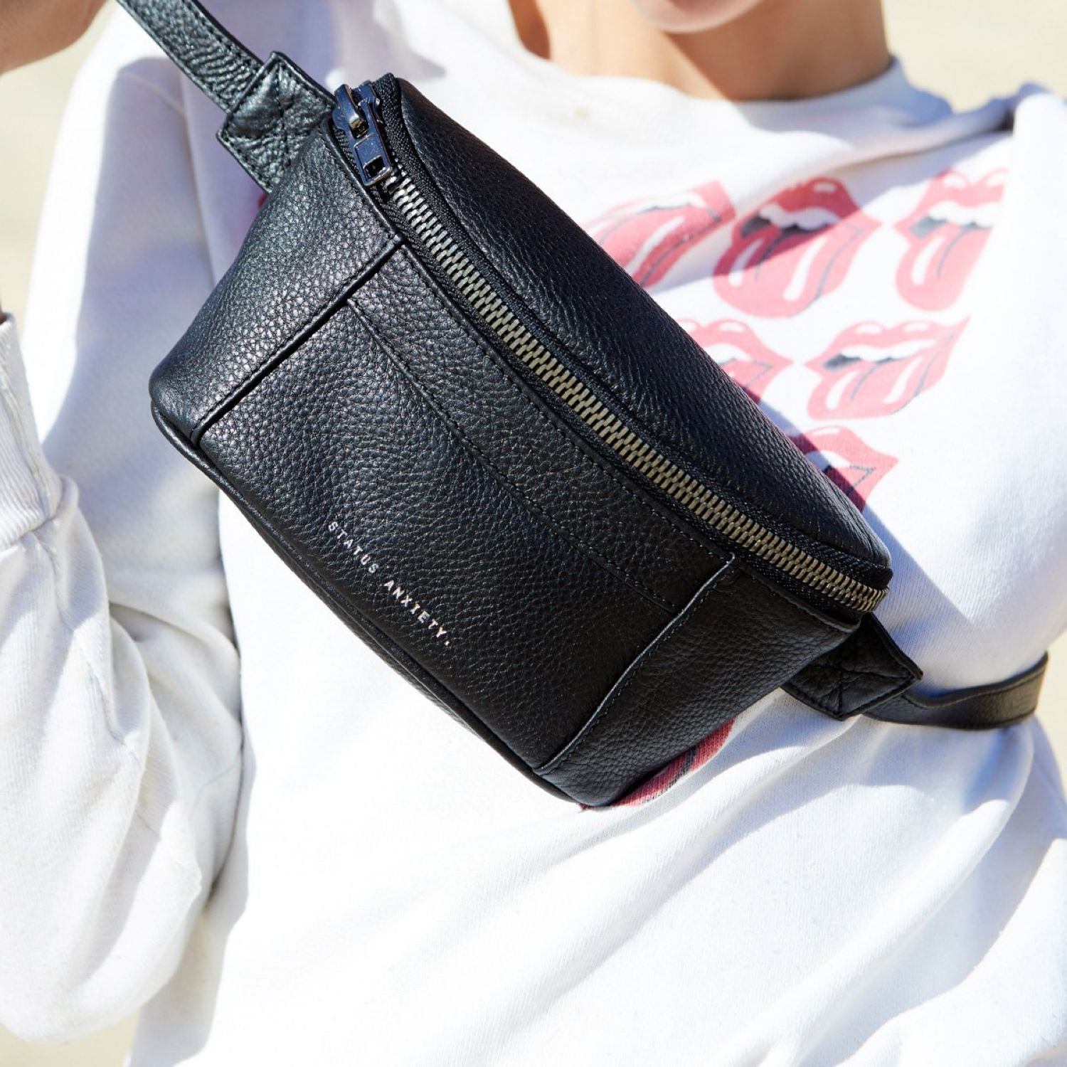Status Anxiety Best Lies Bum Leather Crossbody