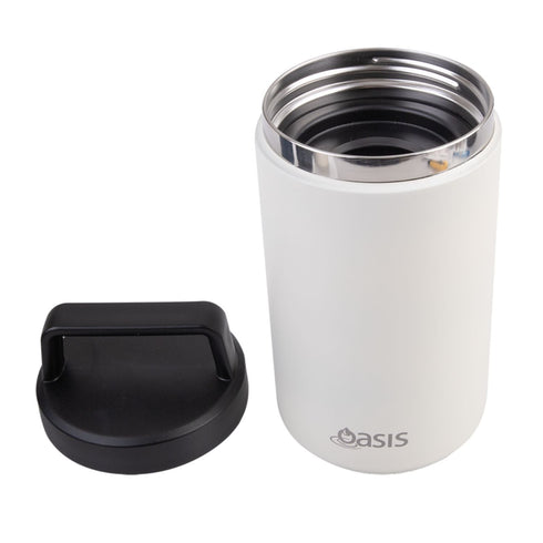 Oasis Stainless Steel Insulated Dual Compartment Food Flask with Handle 700ML
