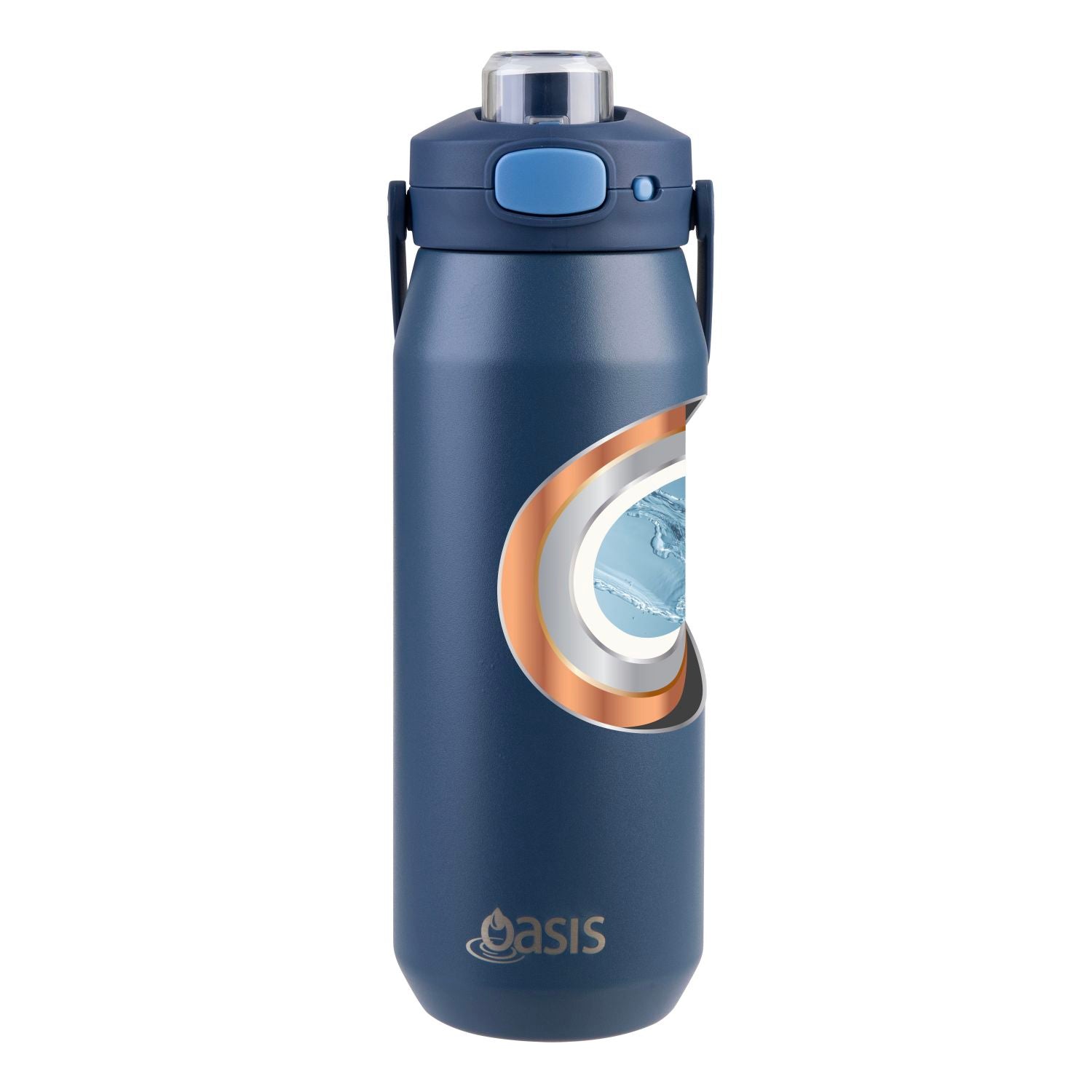 Oasis Ceramic Stainless Steel Triple Wall Capri Quick Release Drink Bottle 750ML