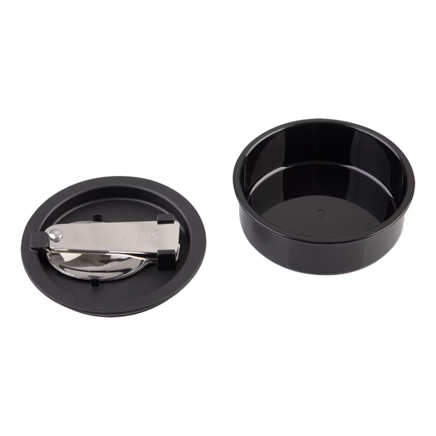 Oasis S/S Insulated Dual Compartment Food Jar W Handle And Spoon 700ML