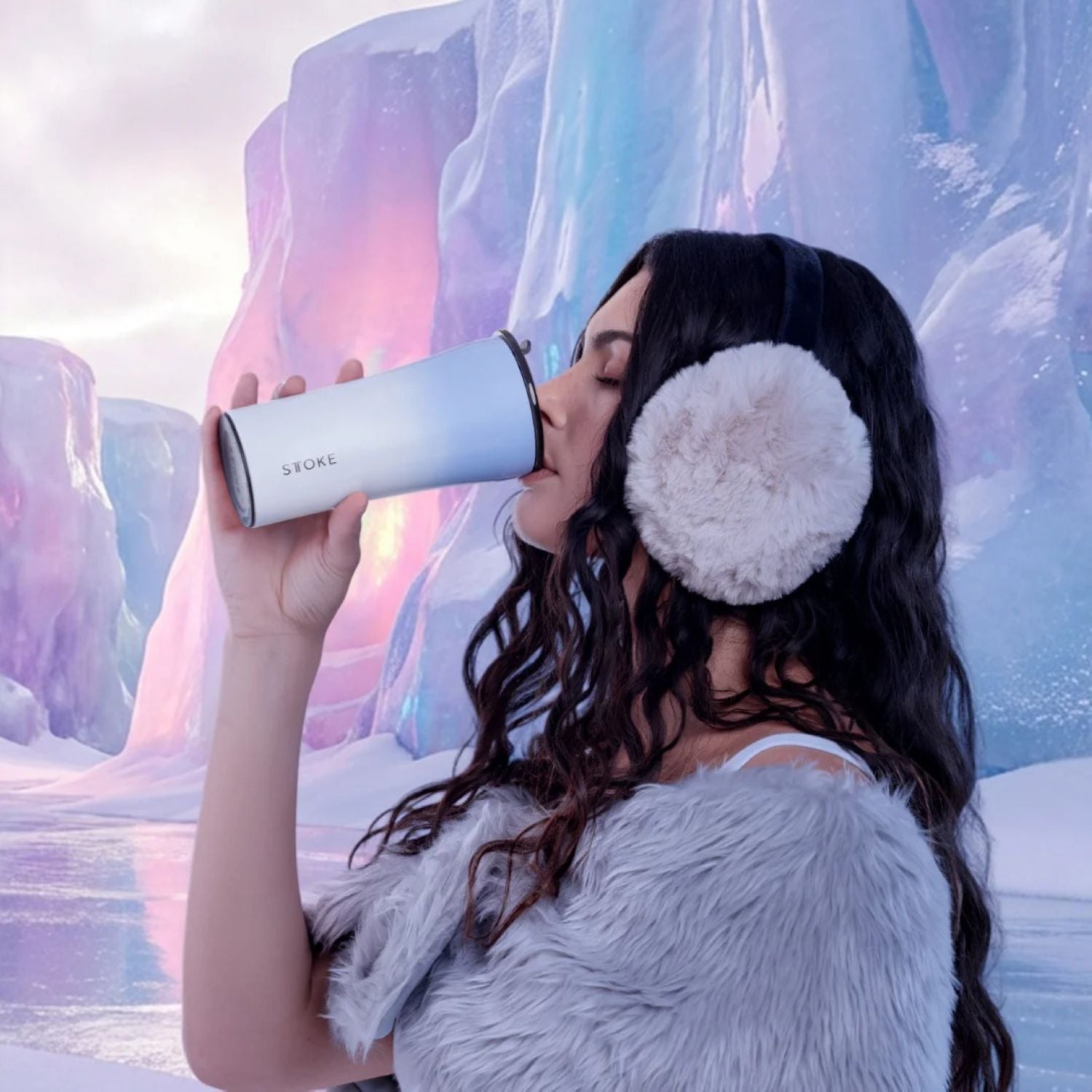 Sttoke Flow Leakproof Ceramic Insulated Cup 12oz