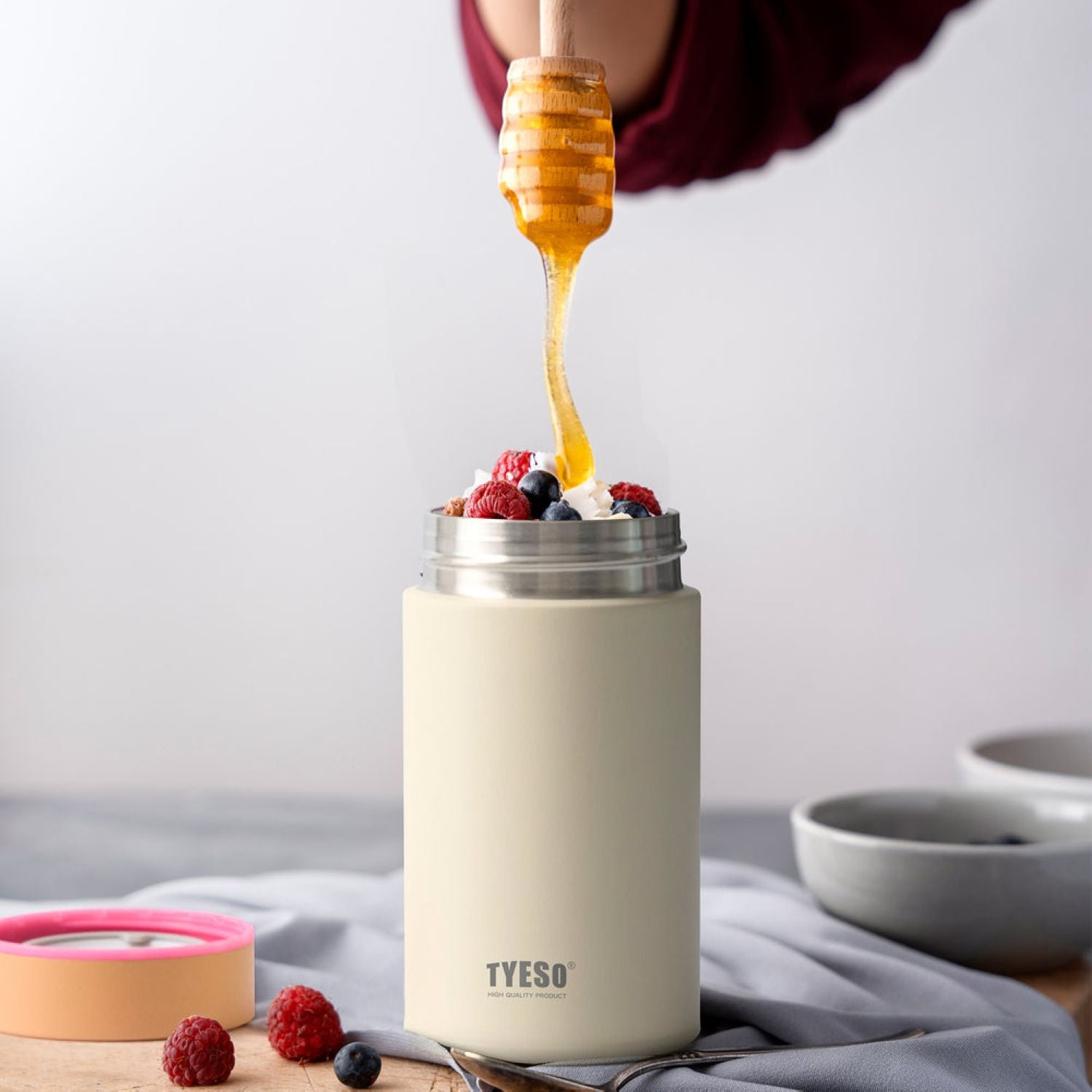 Tyeso Petal Inner S/S 316 Vacuum Insulated Food Jar 260ML - Orange