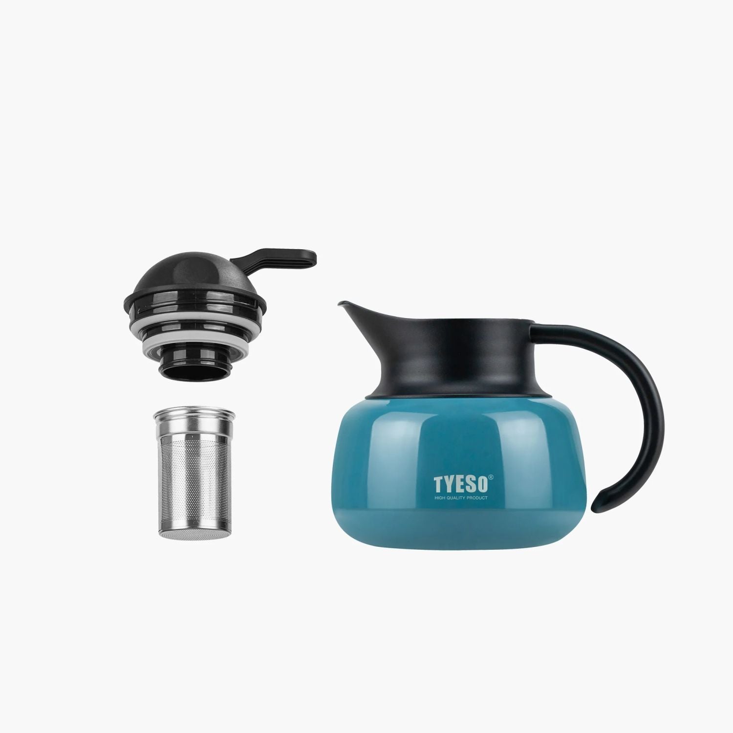 Tyeso Plump Lockable With Filter S/S Vacuum Insulated Tea Pot 750ml