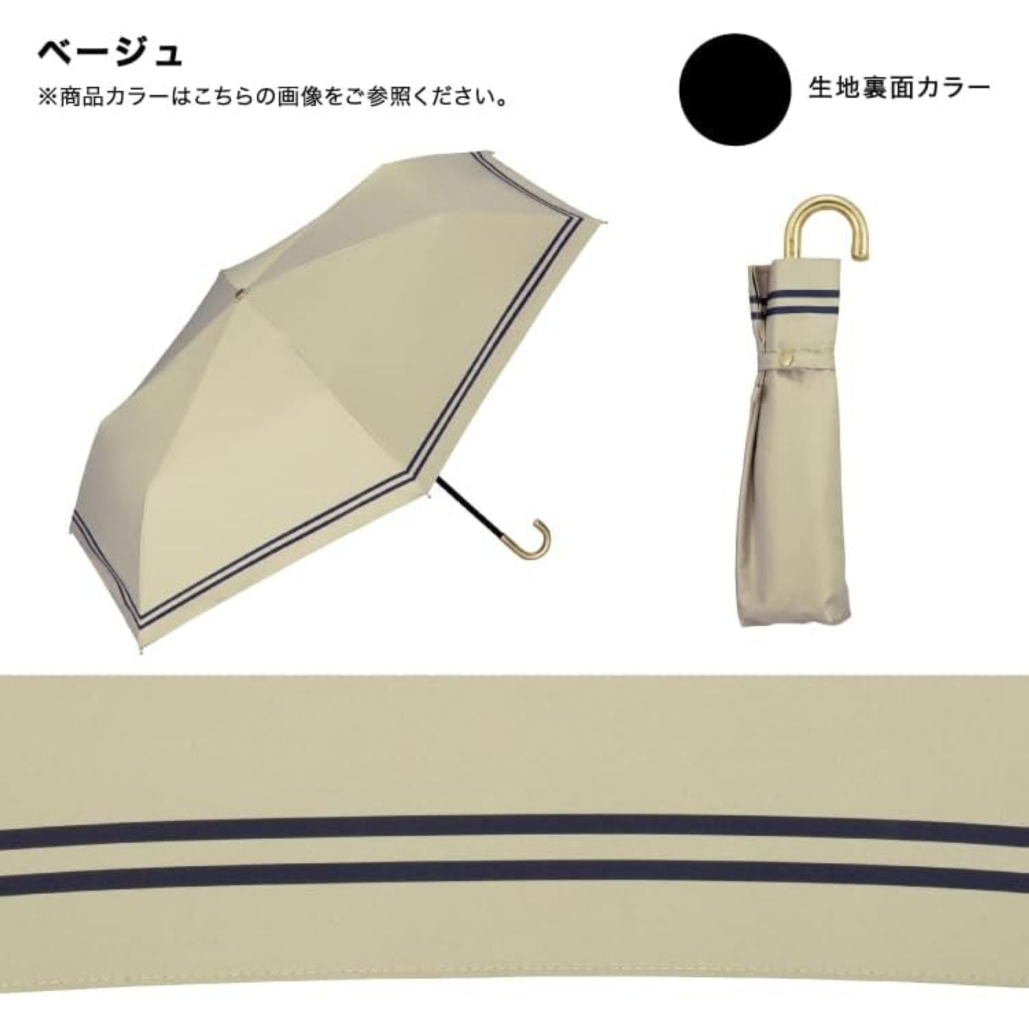 WPC Blackout Sailor Mini Folding Umbrella UV Protection UPF 50+ Umbrella 50cm
