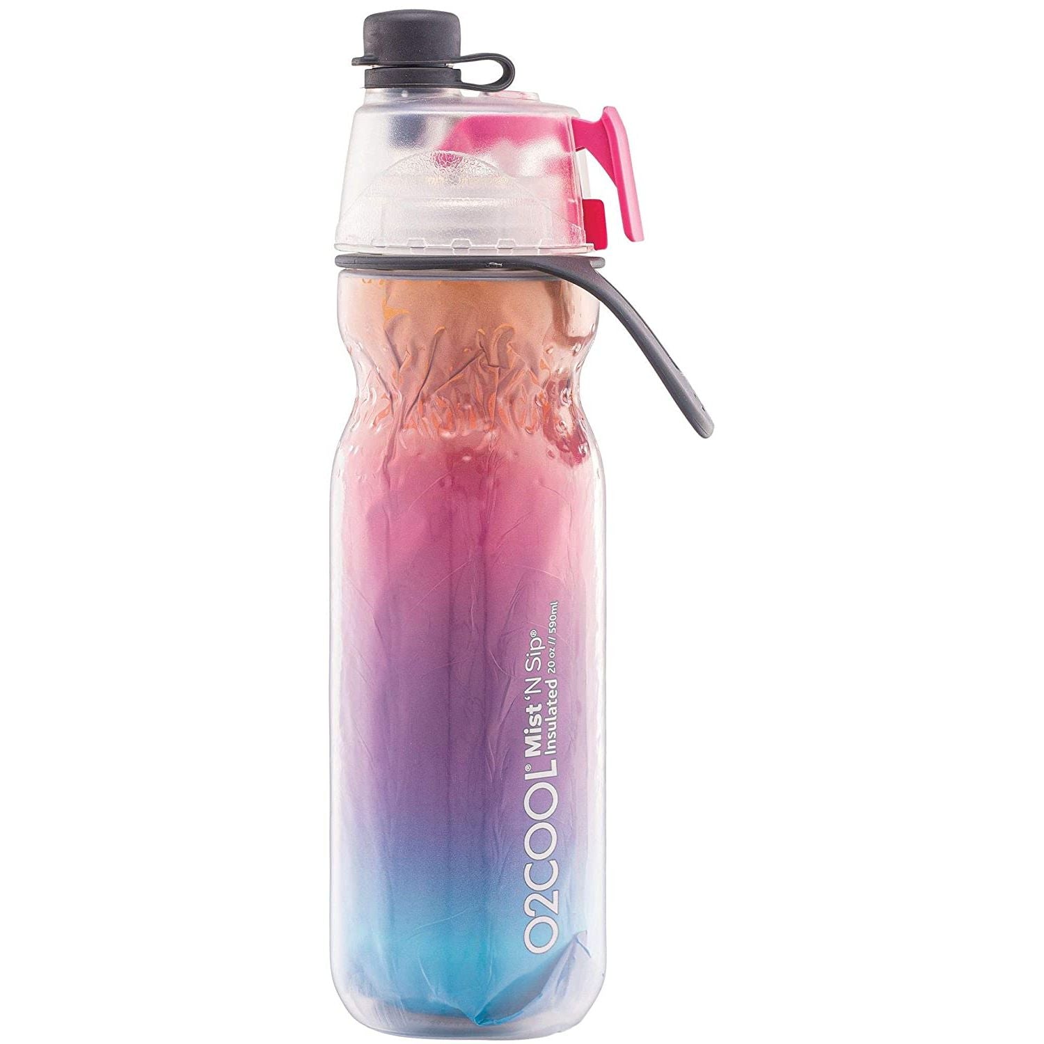 O2COOL Arctic Squeeze Mist 'N Sip Insulated Water Bottle 20oz