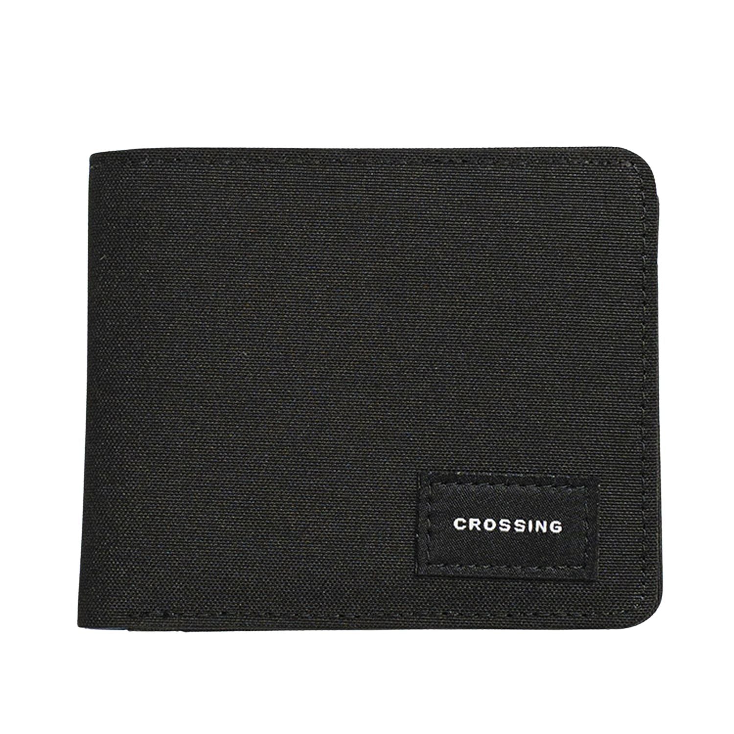 Crossing Bifold Wallet with Coin Pocket & Card Flap RFID