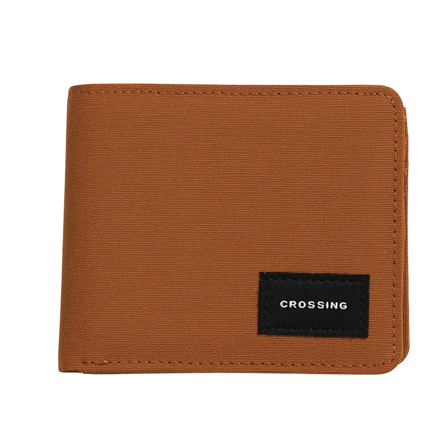 Crossing Bifold Wallet with Coin Pocket & Card Flap RFID