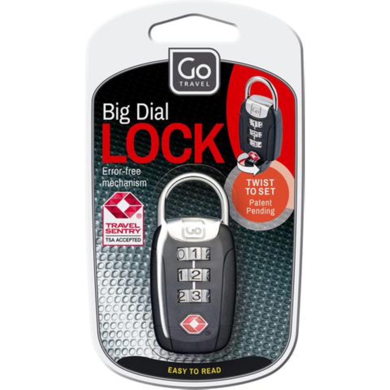 Go Travel Big Dial Twist 'N' Set Lock