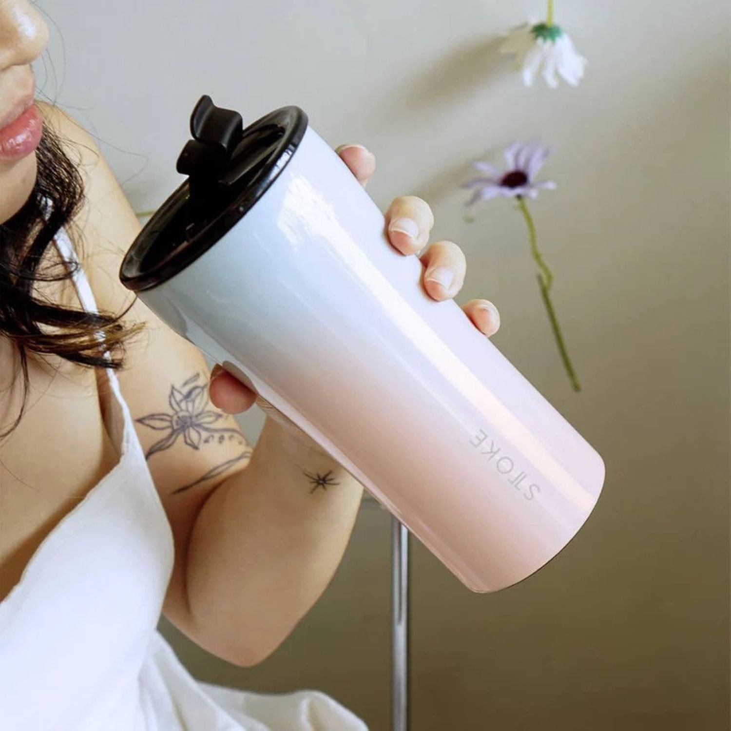 Sttoke Flow Leakproof Ceramic Insulated Cup 12oz