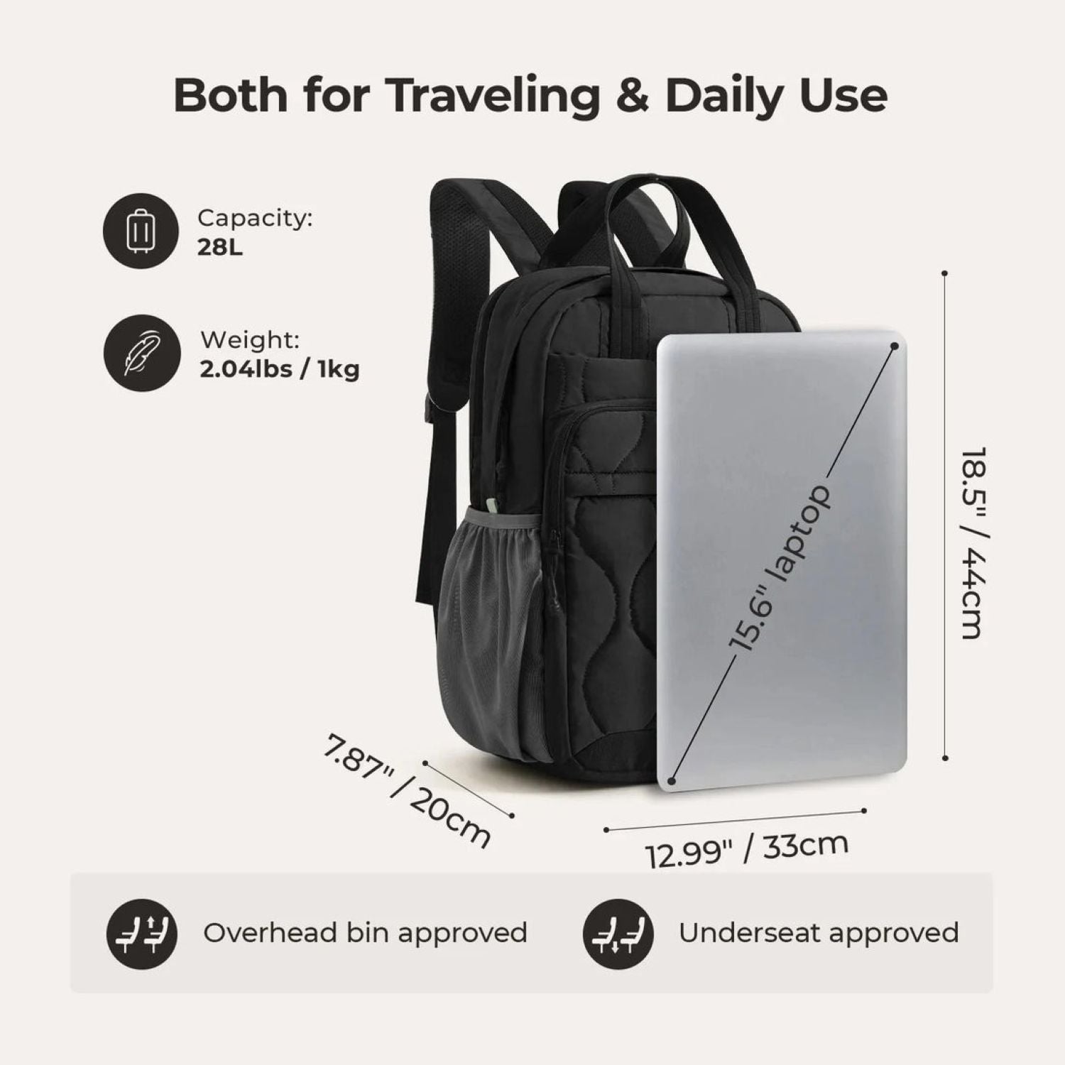 Bagsmart Paz Commute Laptop Backpack 28L