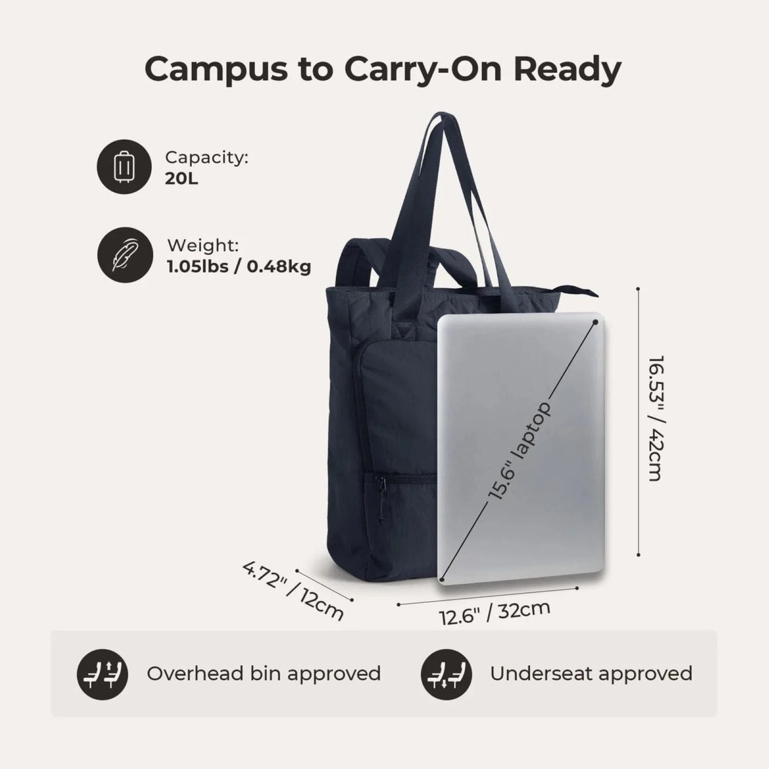 Bagsmart Paz Laptop Totepack 20L