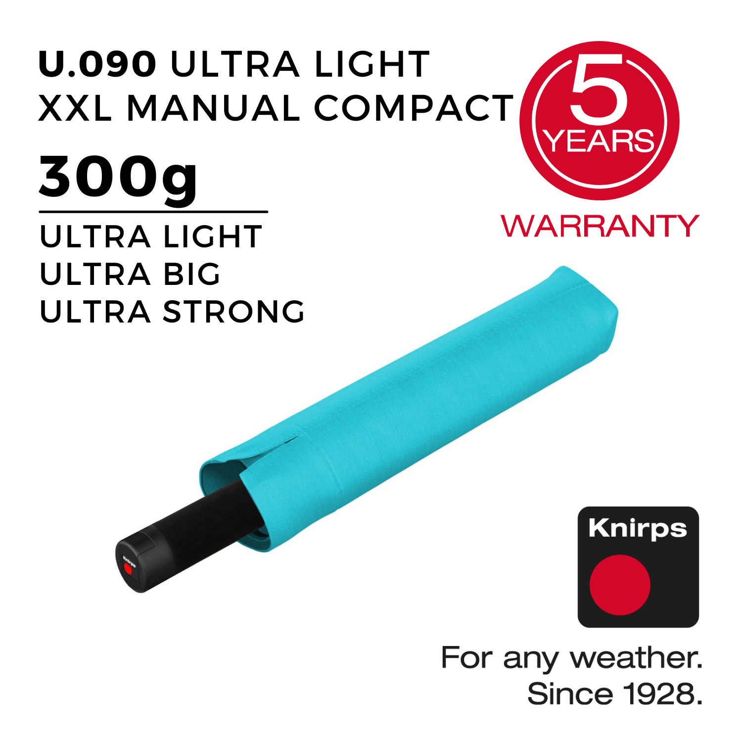Knirps U.090 Ultralight XXL Manual Compact Umbrella (SA)
