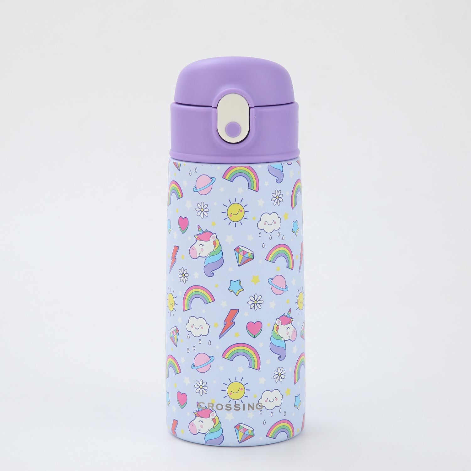 Crossing S/S 316 Kids' Insulated Water Bottle W/Sipper Silicone Straw 500ml