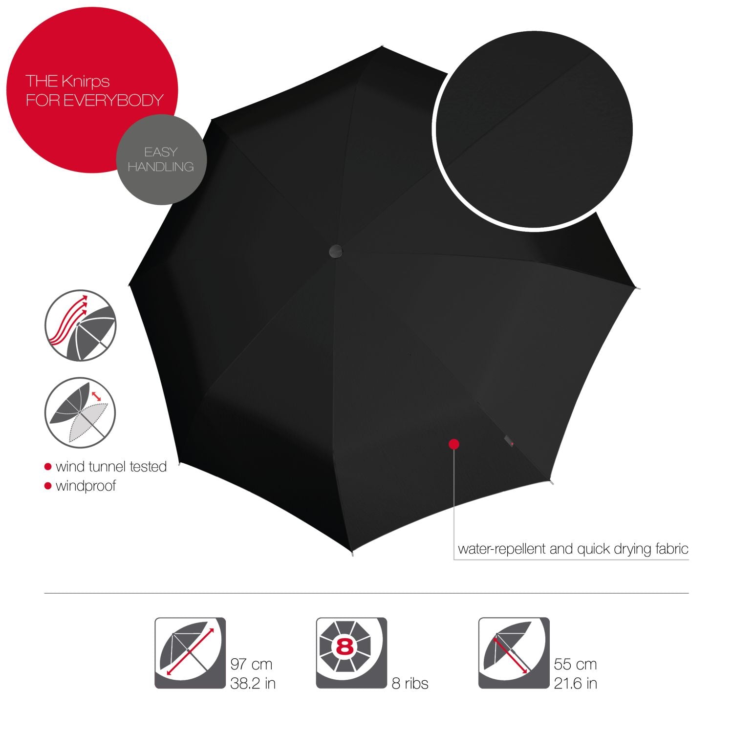 Knirps A.200 Medium Duomatic Umbrella (SA)