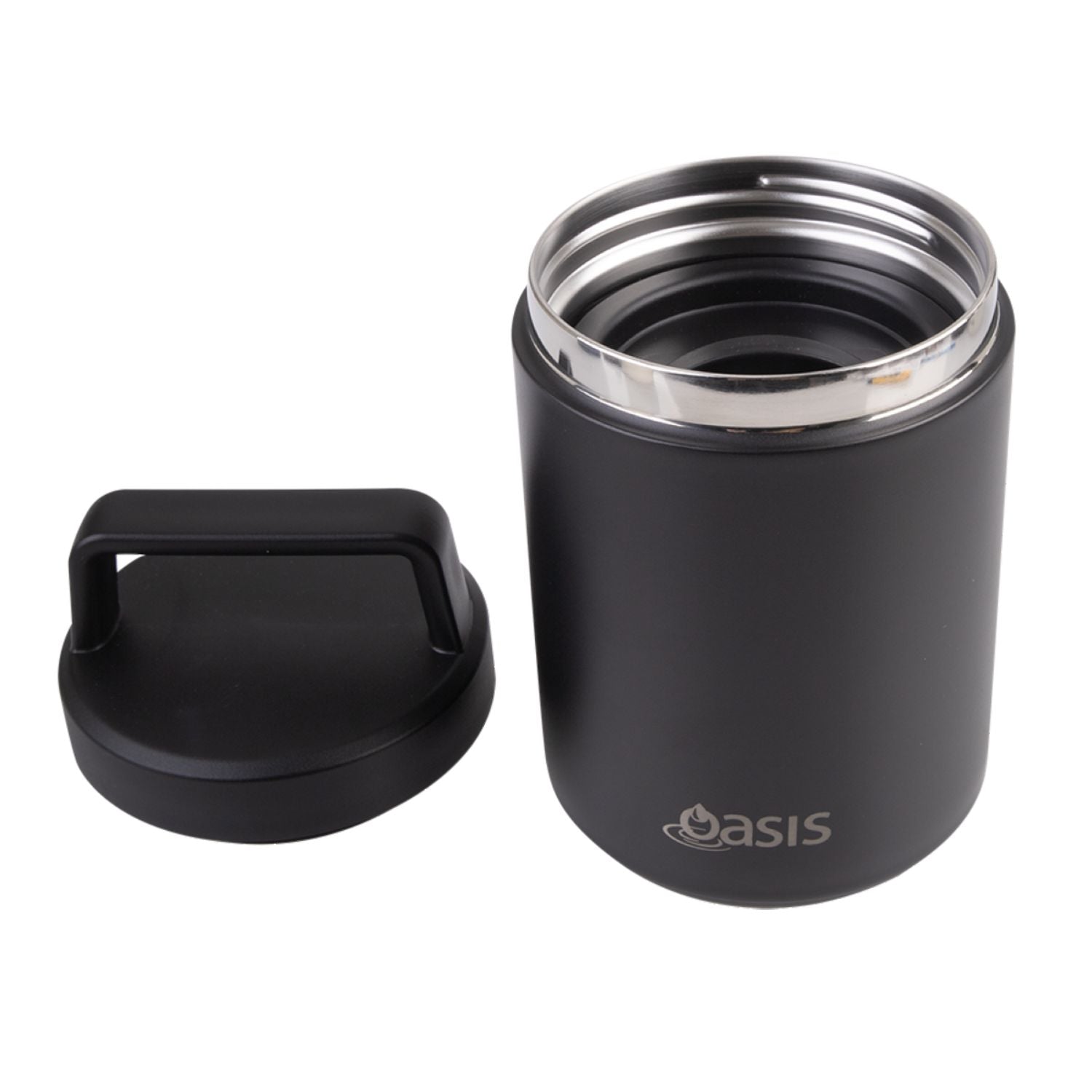 Oasis Stainless Steel Insulated Dual Compartment Food Flask with Handle 480ML