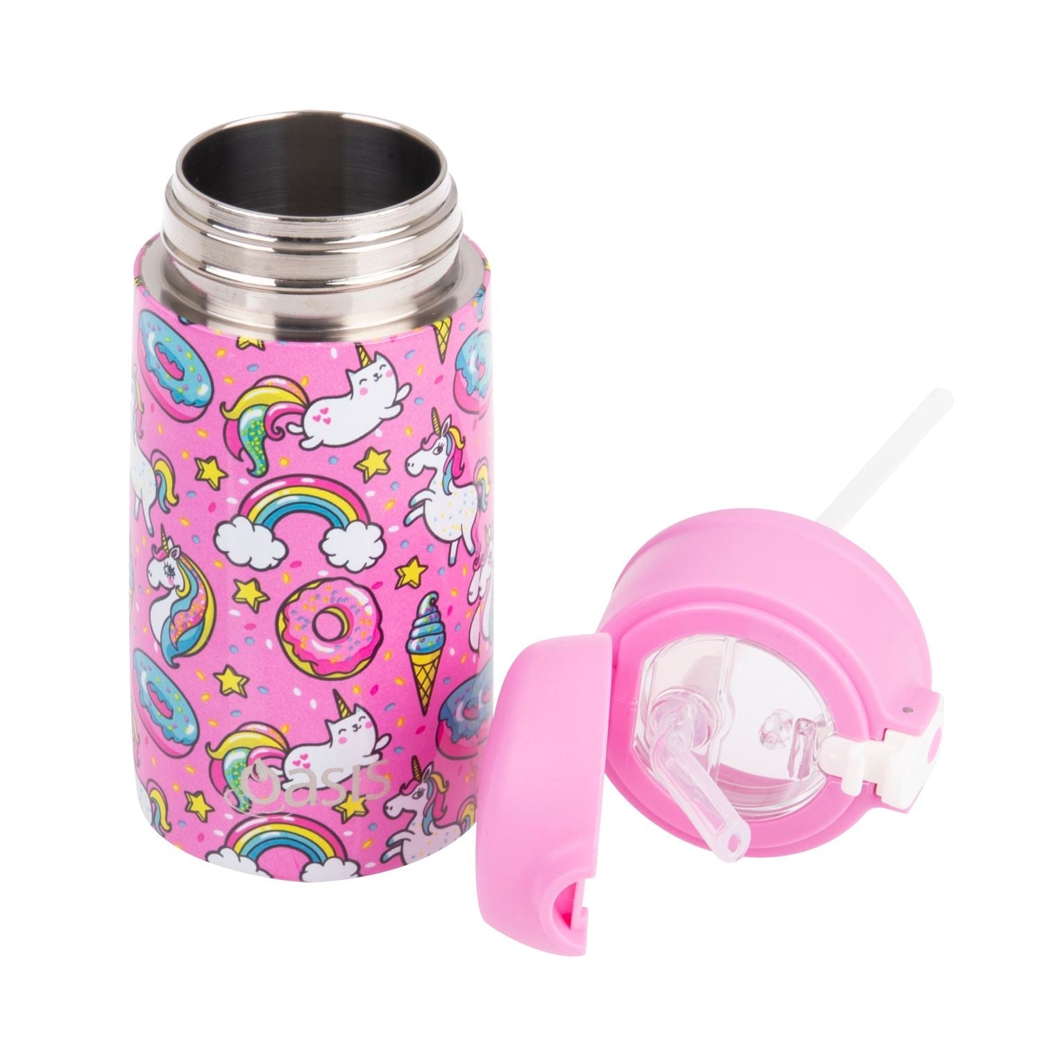 Oasis Kids Water Bottle with Sipper Silicone Straw 400ML