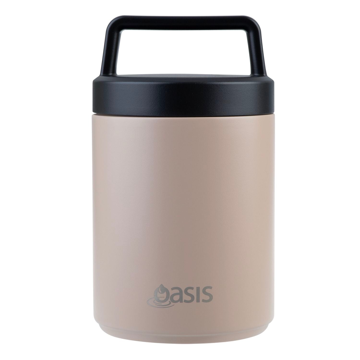 Oasis S/S Insulated Dual Compartment Food Jar W Handle And Spoon 480ML