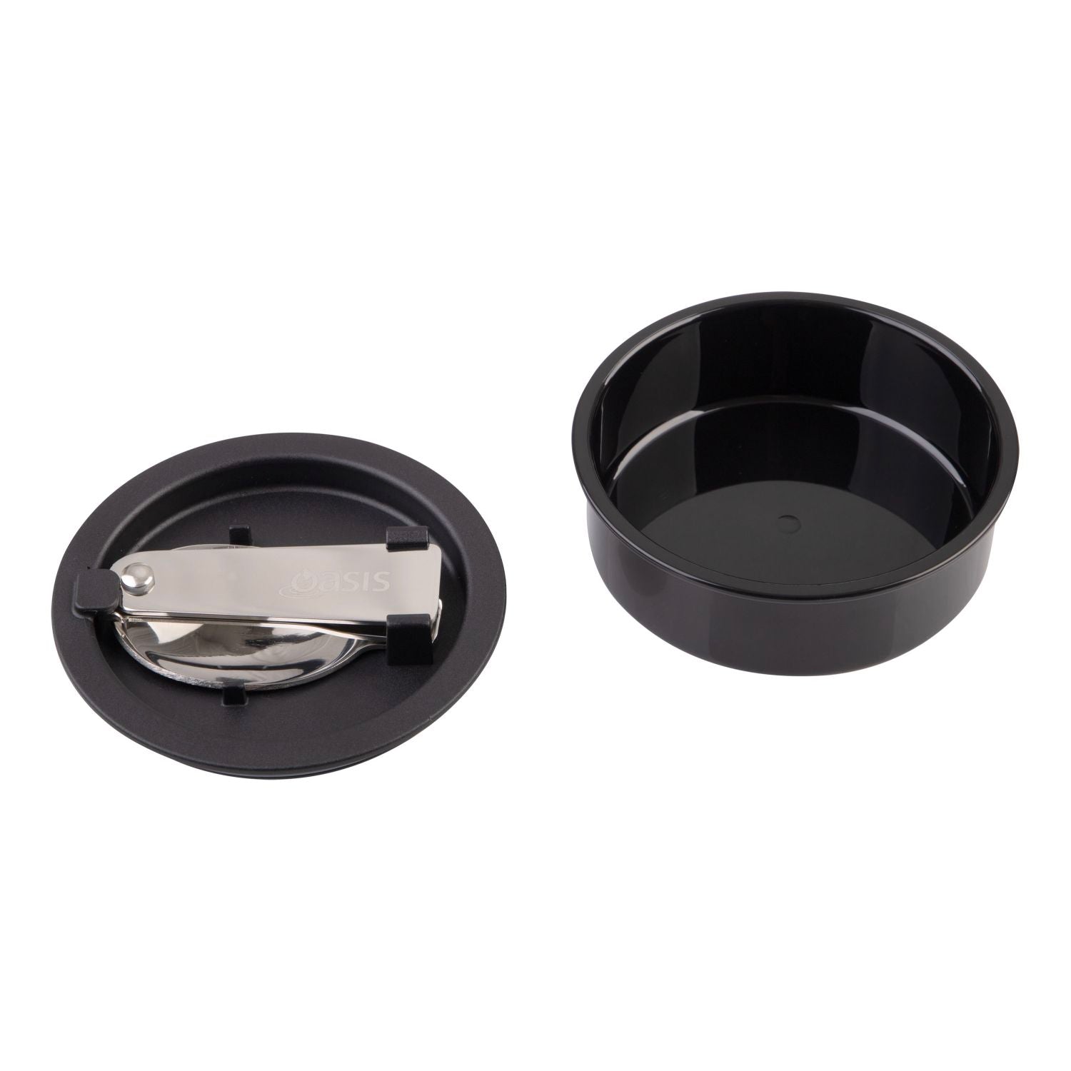 Oasis S/S Insulated Dual Compartment Food Jar W Handle And Spoon 700ML